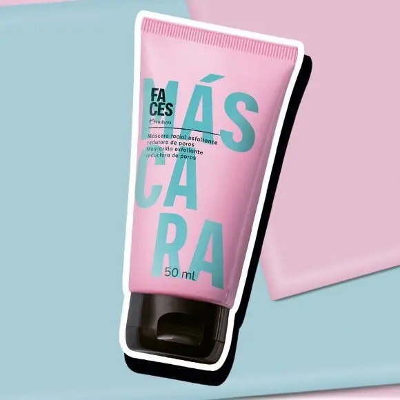 Máscara Facial Exfoliante Reductora De Poros Natura Faces Grasa
