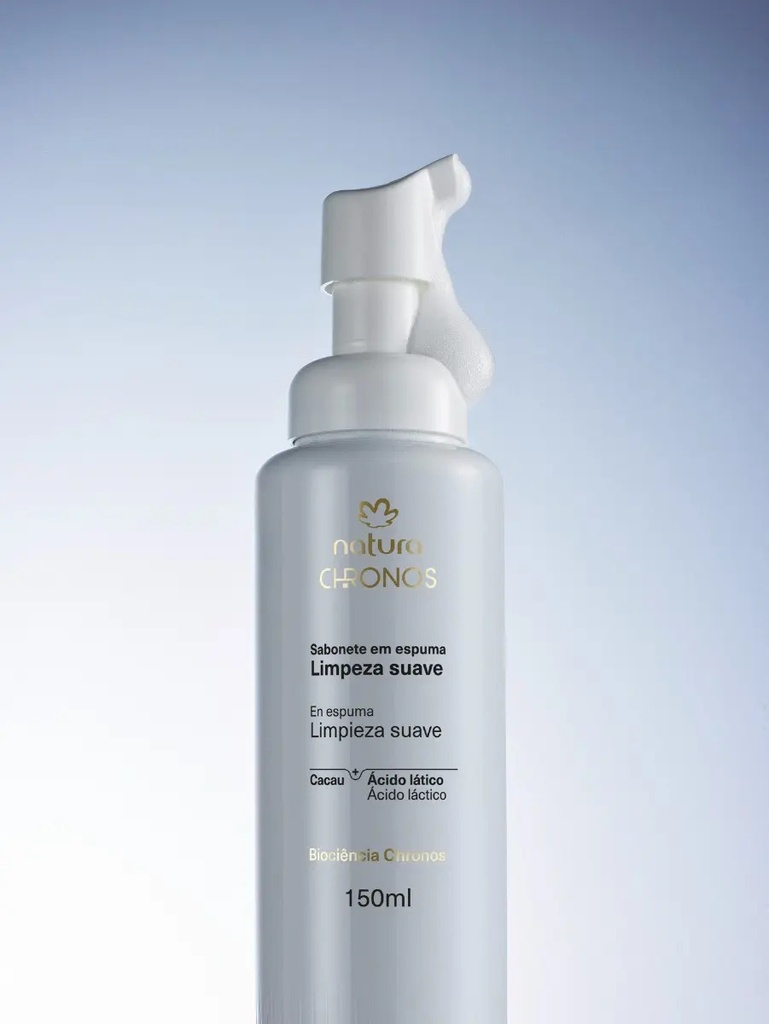 Espuma Cremosa De Limpieza Facial Chronos Natura 150ml Todo Tipo De Piel Día/noche