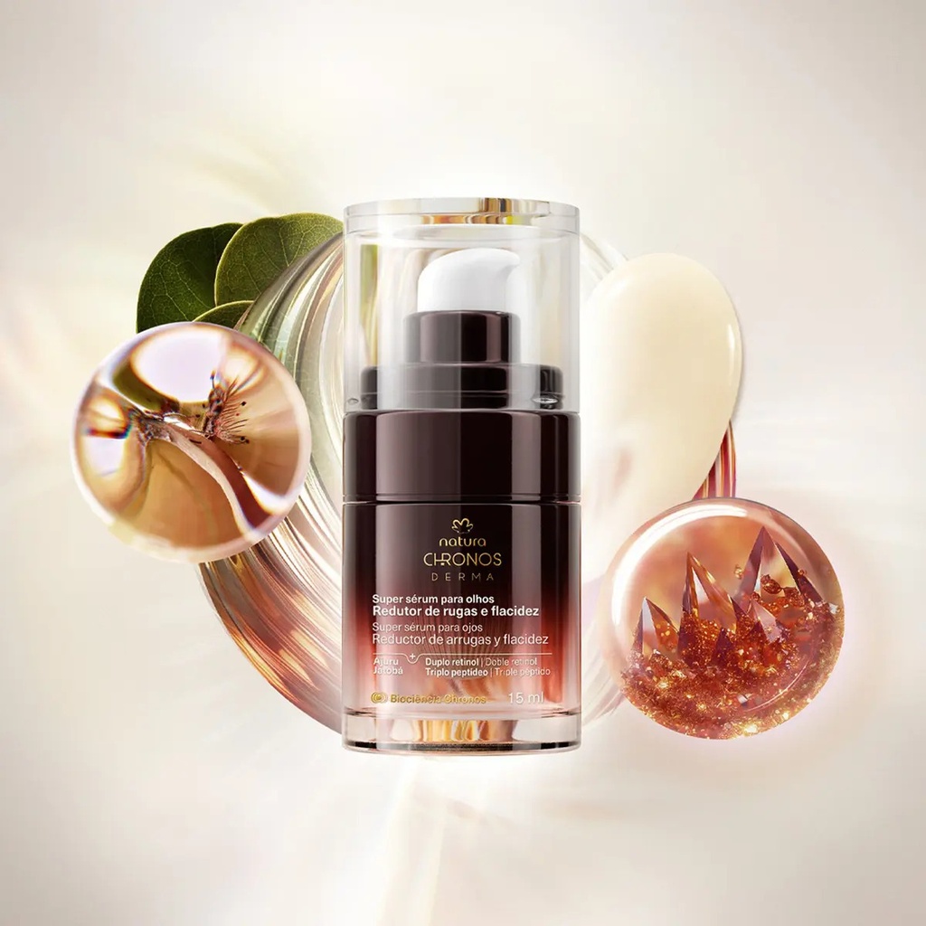 Sérum De Ojos Superreductor De Arrugas Natura Chronos, 15 Ml, Para Todo Tipo De Piel, Noche