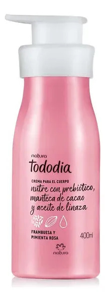 Crema 400ml Y Jabon 5un Natura - Frambuesa Y Pimienta Rosa