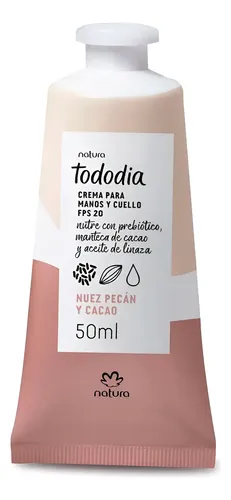 Crema Para Manos Y Cuello Nuez Pecan Y Cacao  Natura 50ml Nuez Pecan Y Cacao
