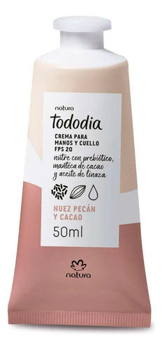 [7908132247412] Tododia Hidratante Manos Y Cuello De Natura Nuez Pecan Y Cacao